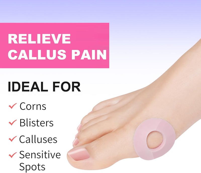 JUMPOW Corn Cushions Callus Pads, 60 Pcs, Comfortable & Sticky Soft Callus Cushions, Waterproof Corn Pads Protectors for Toes Relief Calluses, Corns, Blisters, Heel Frictions (Round-L) - Image 4
